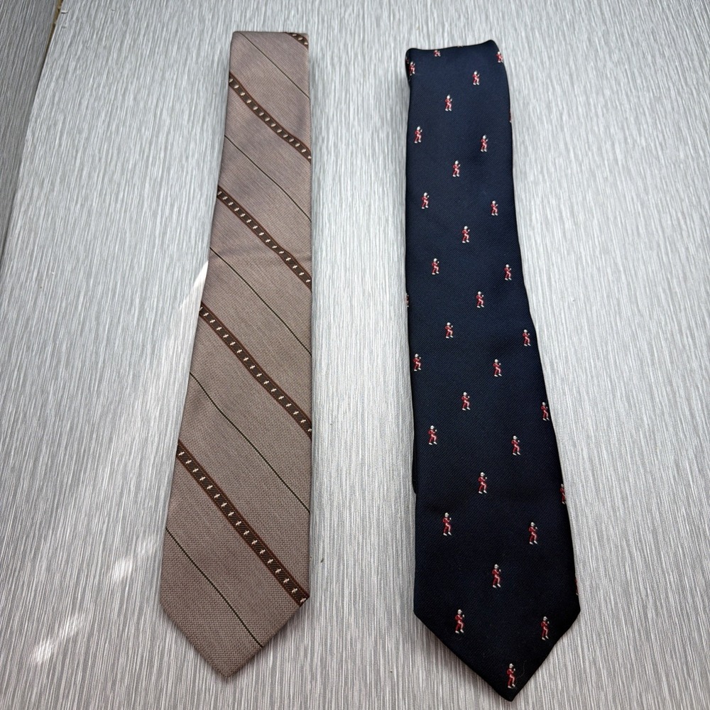 Jerry Garcia Tie & Al Cuia Mario Silk Tie Lot 2 Mens Novelty‎ Italian Made
